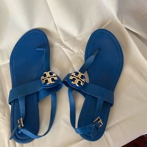 Tory Burch sandals. Vibrant blue. Great condition. Size 9 US